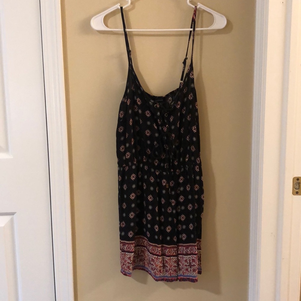Black print romper